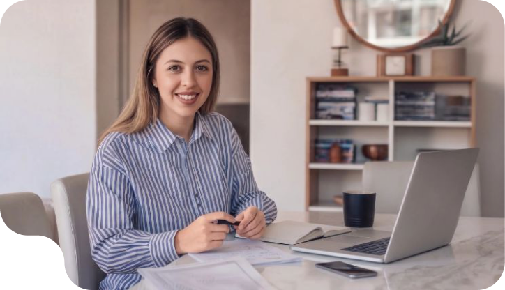 Une consultante AdPremier en rendez-vous client
